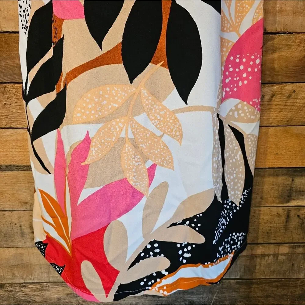 Apt 9 women's tropical floral contemporary print slip on dress size M - Picture 7 of 12